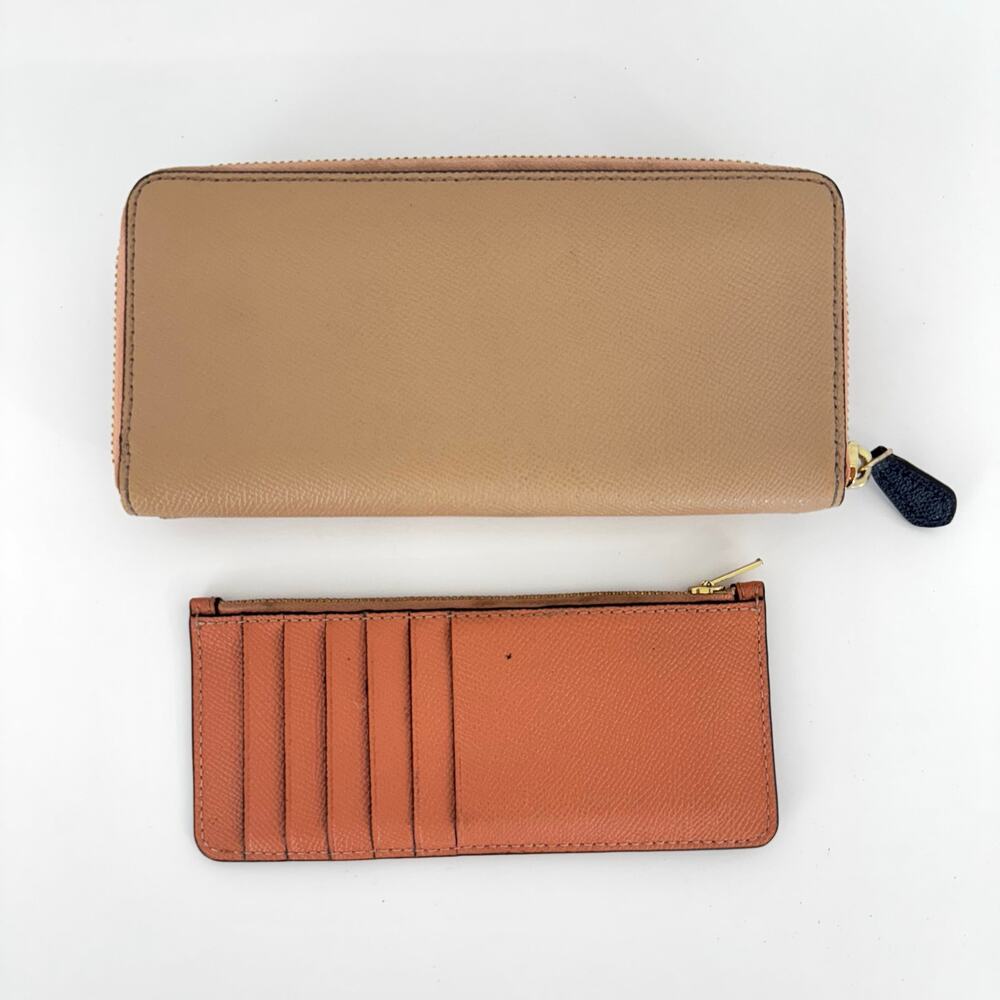 Coach Multifunction Zip Wallet Crossgrain Leather in Sunrise Multi F29940 - Picture 5 of 15